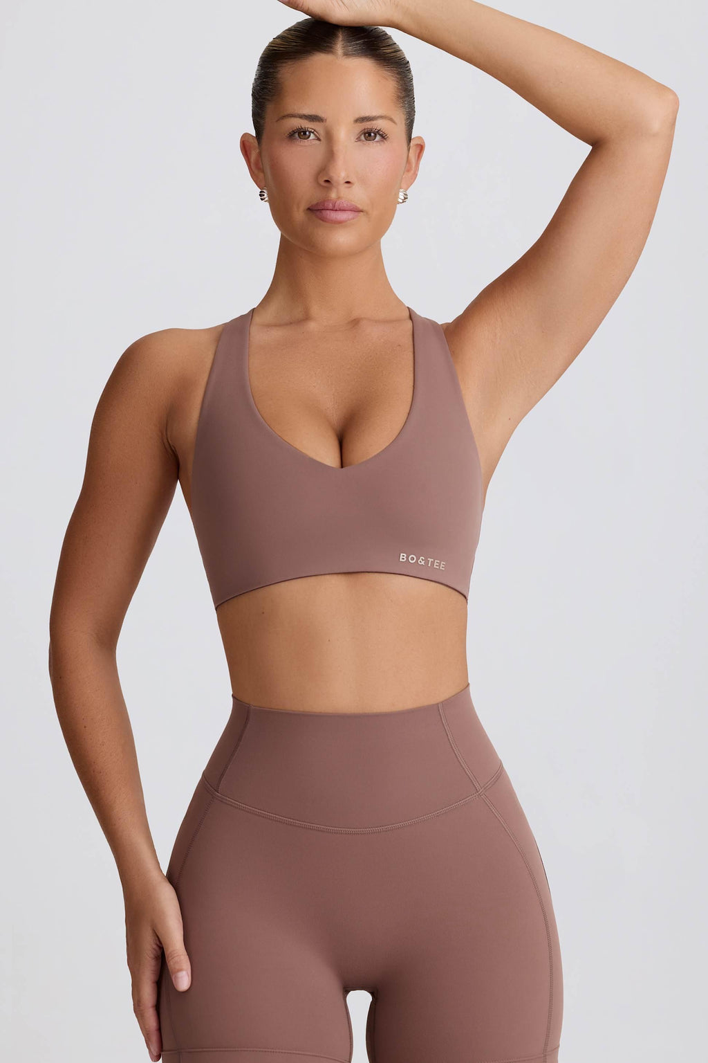 Soft Active Low-impact Sports Bra In Mocha