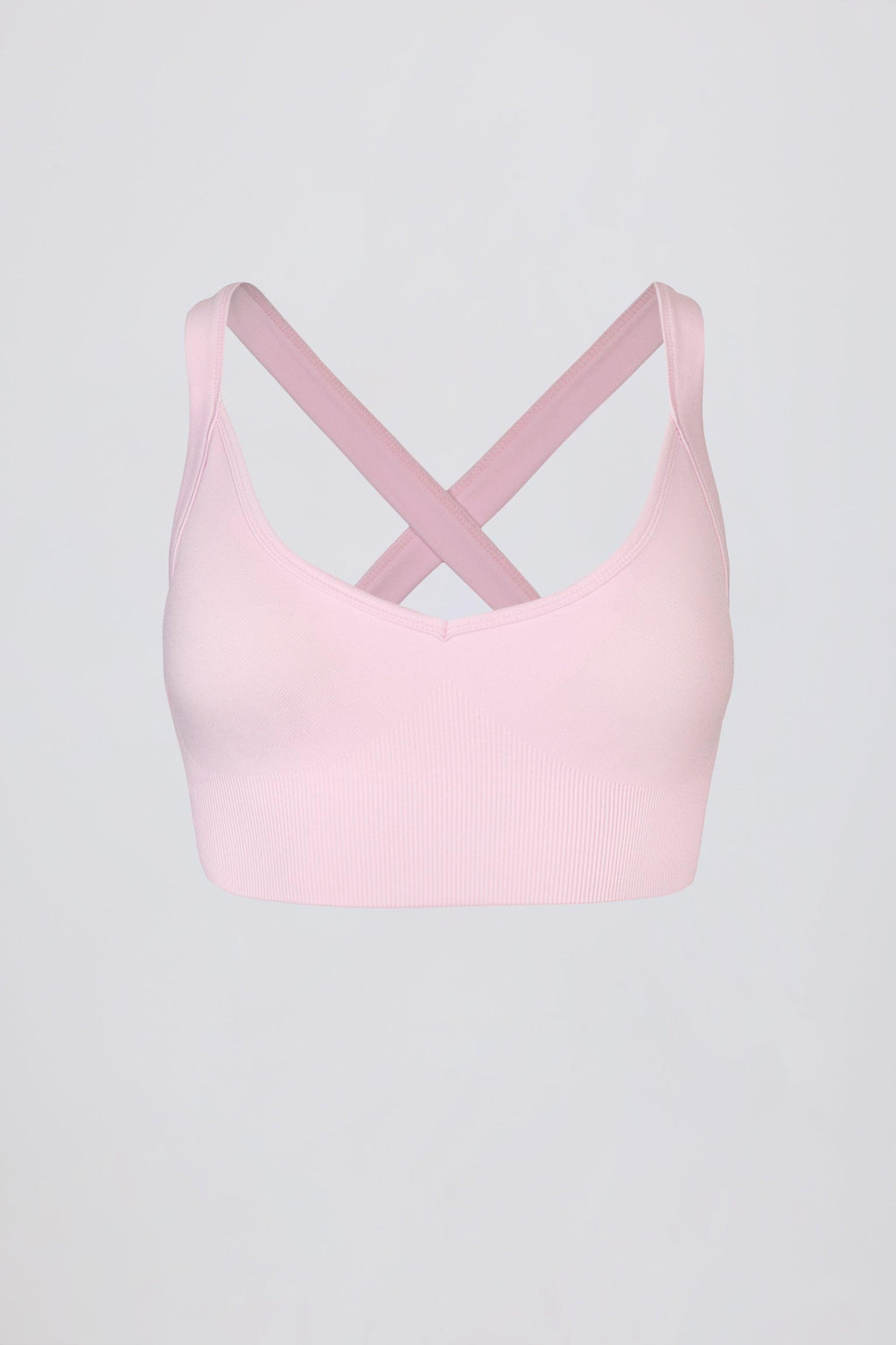 Super Sculpt Seamless Crossback Sports Bra In Soft Pink