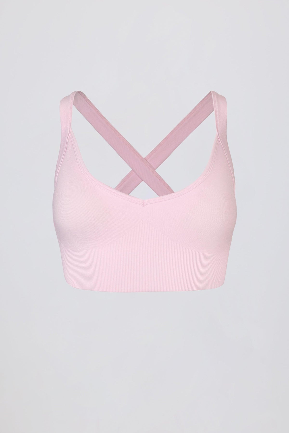 Super Sculpt Seamless Crossback Sports Bra In Soft Pink