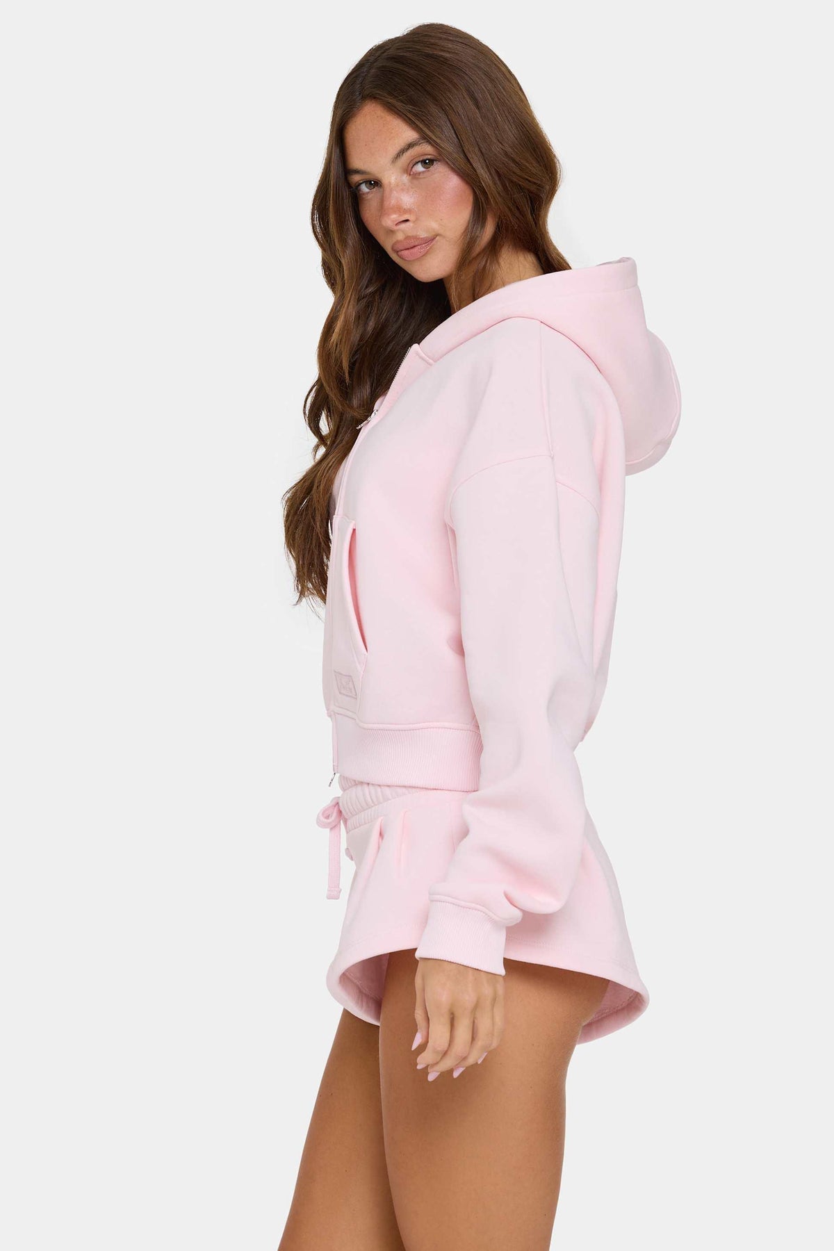 Oversized Zip-up Hoodie In Sorbet