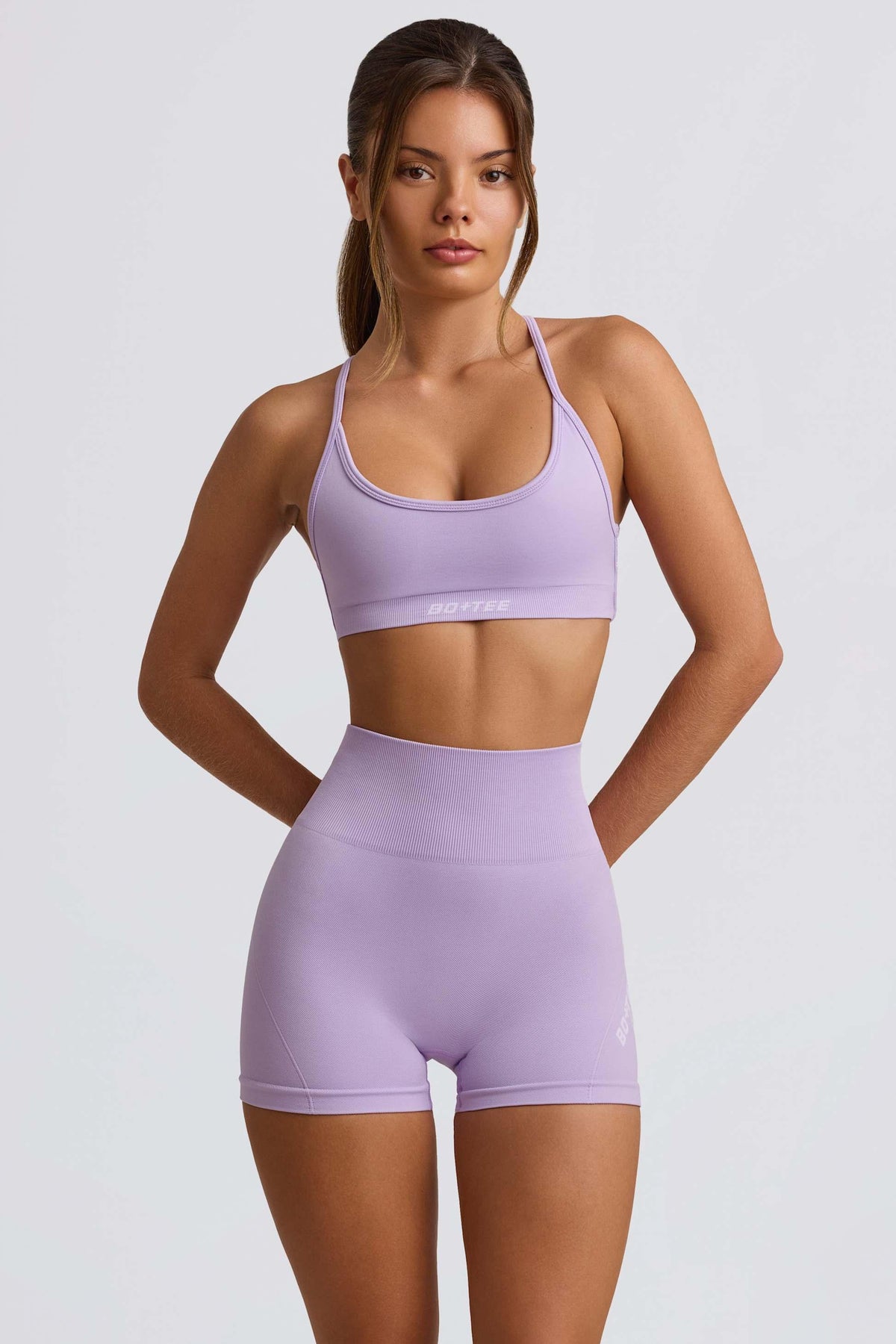 Super Sculpt Seamless Mini Shorts In Lavender