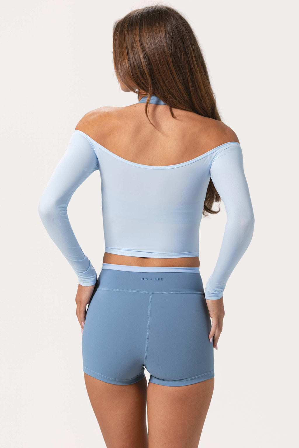 Soft Jersey Off-shoulder Top In Powder Blue
