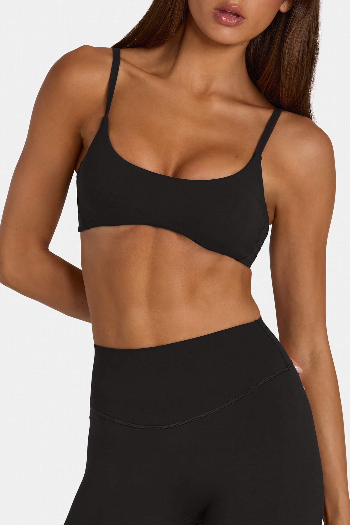 Soft Active Low-impact Sports Bra In Black
