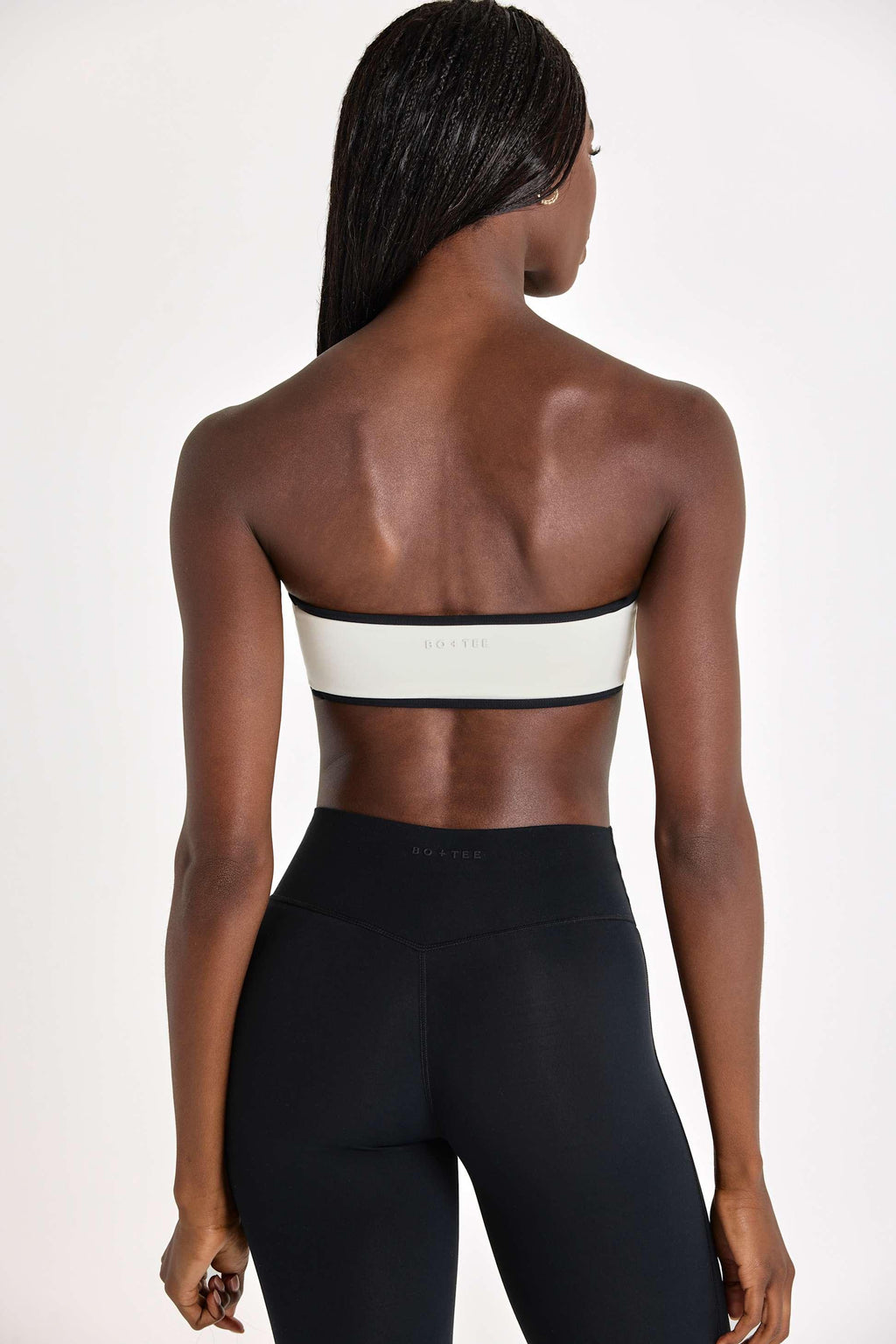 Soft Active Bandeau Sports Bra In Ivory