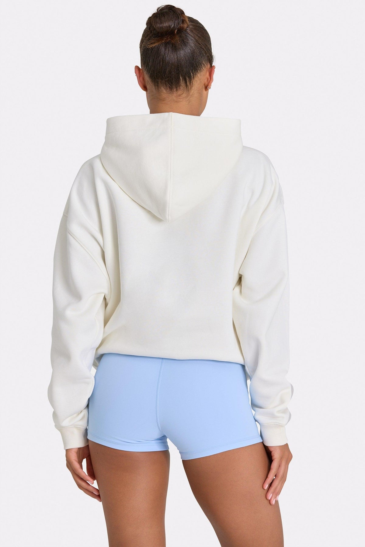 Oversized Applique Hoodie In Coconut