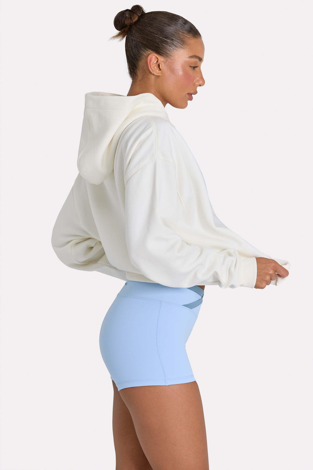 Oversized Applique Hoodie In Coconut