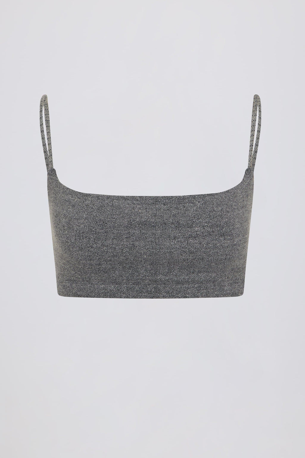 Square-neck Bralette In Dark Grey