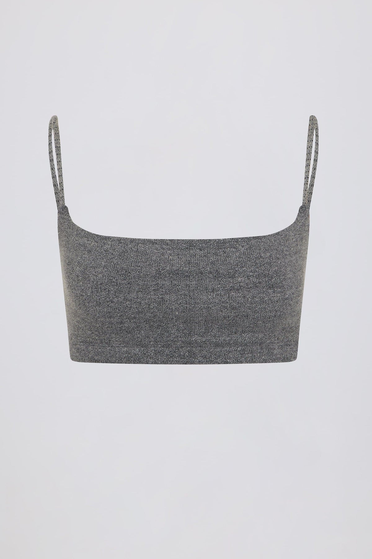 Square-neck Bralette In Dark Grey