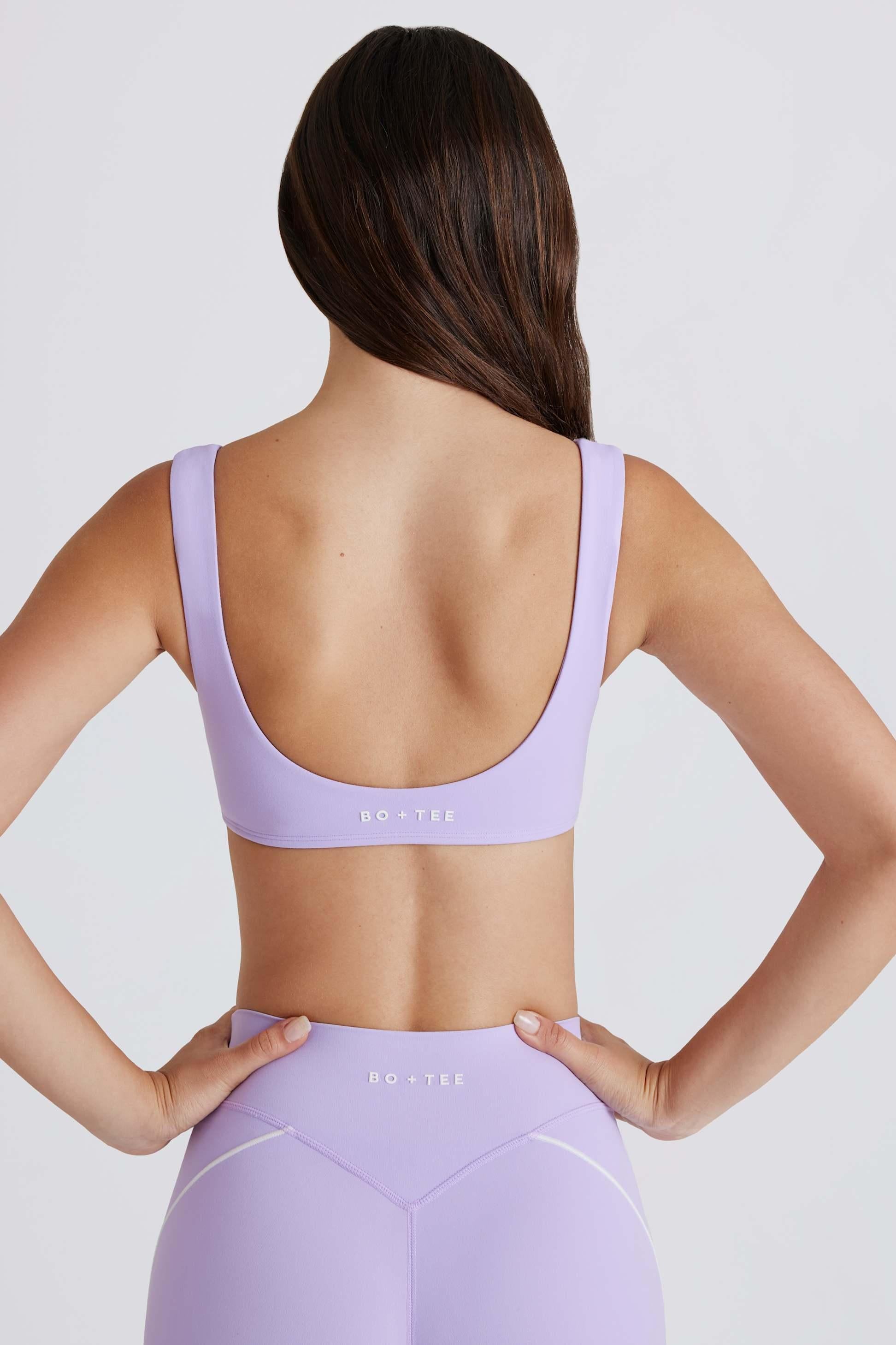 Soft Active Twist-front Sports Bra In Lavender