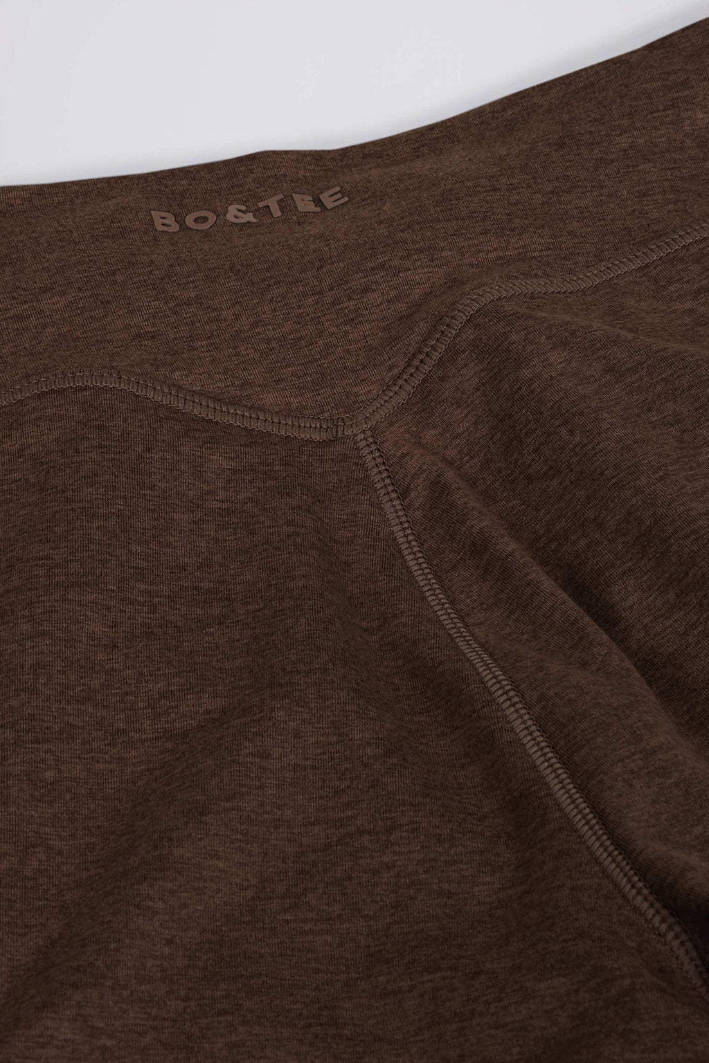 Brushed Jersey Ruched Mid-rise Leggings In Pecan Marl