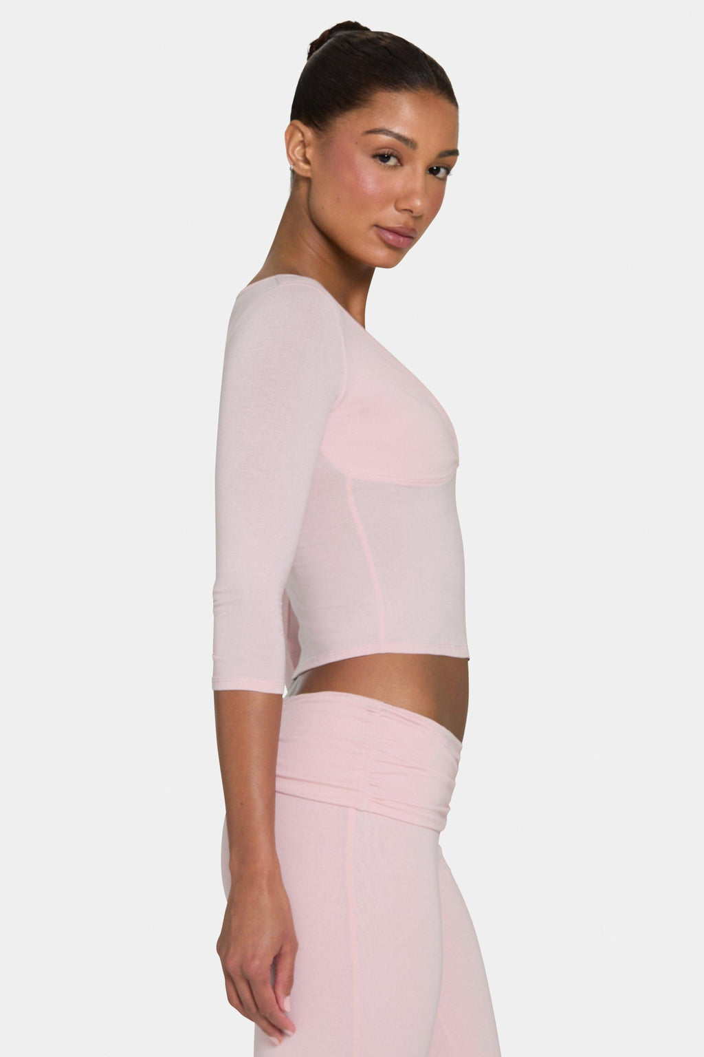 Buttercloud™ 3/4 Sleeve Top In Blush