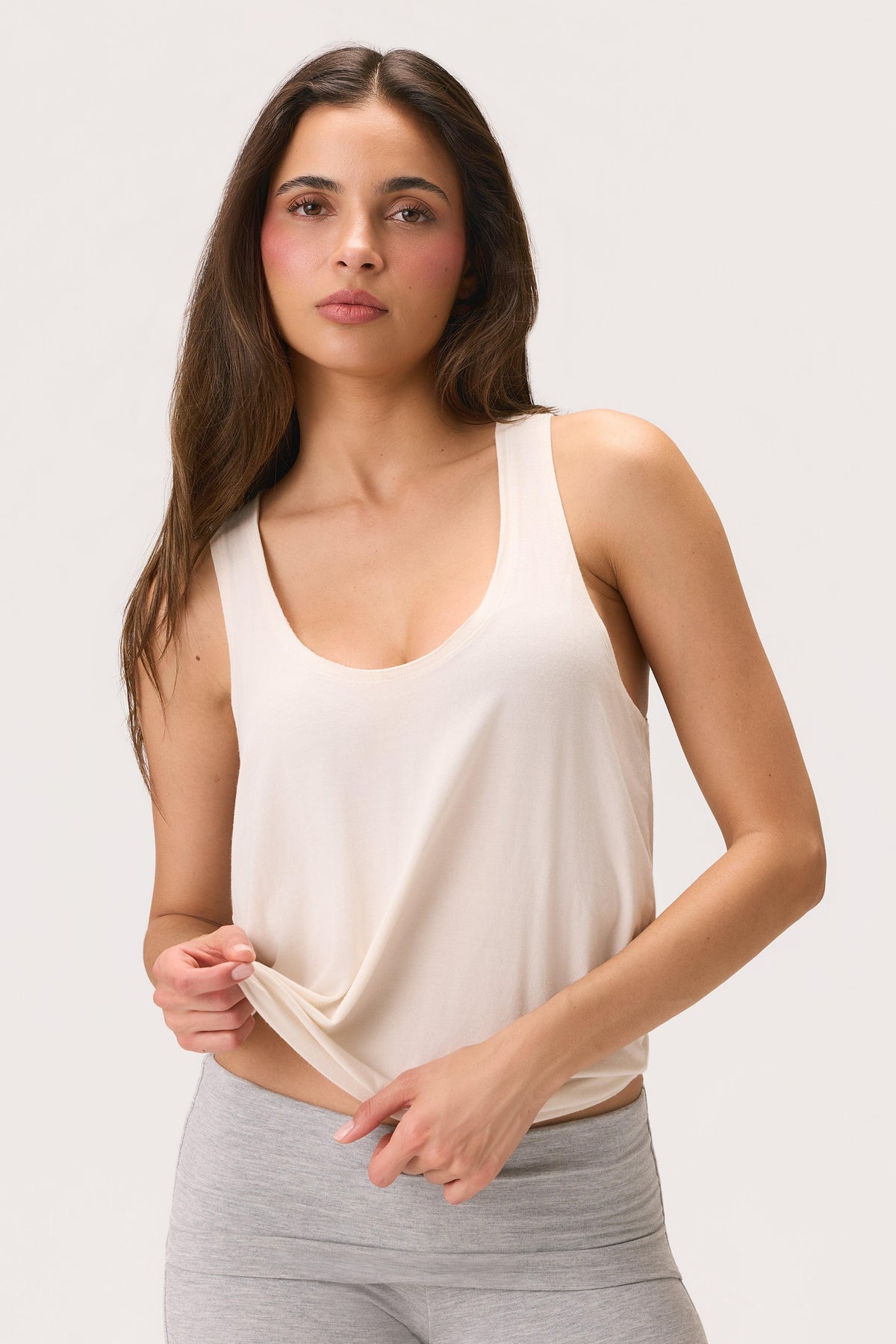 Buttercloud™ Slouchy Tank Top In Coconut