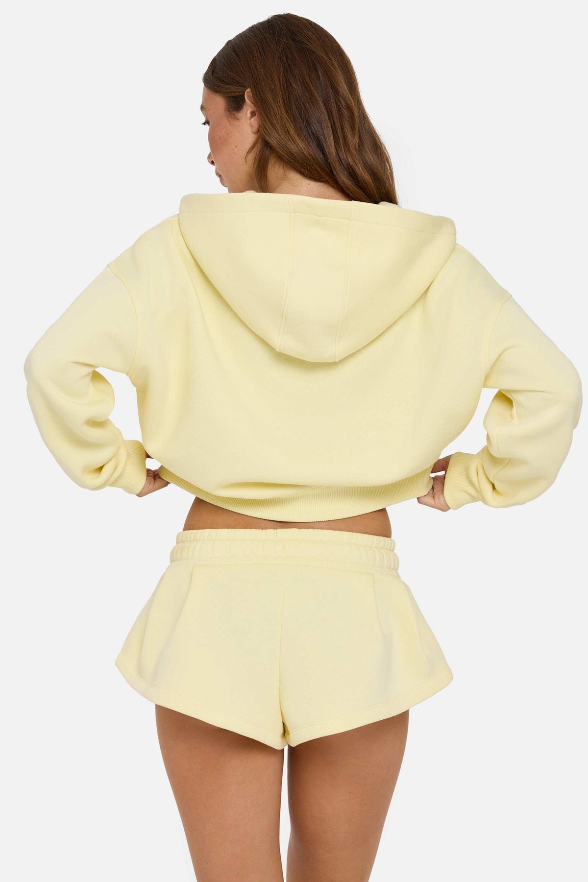 Mid-rise Mini Shorts In Buttercream