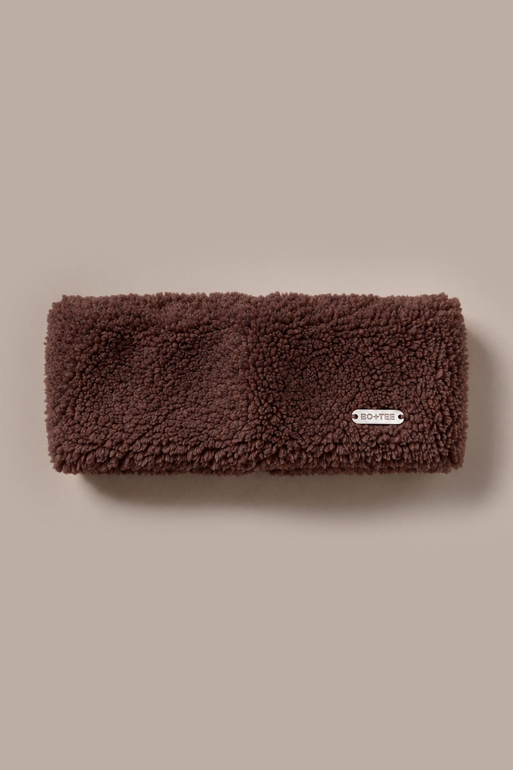 Teddy Fleece Headband In Chestnut