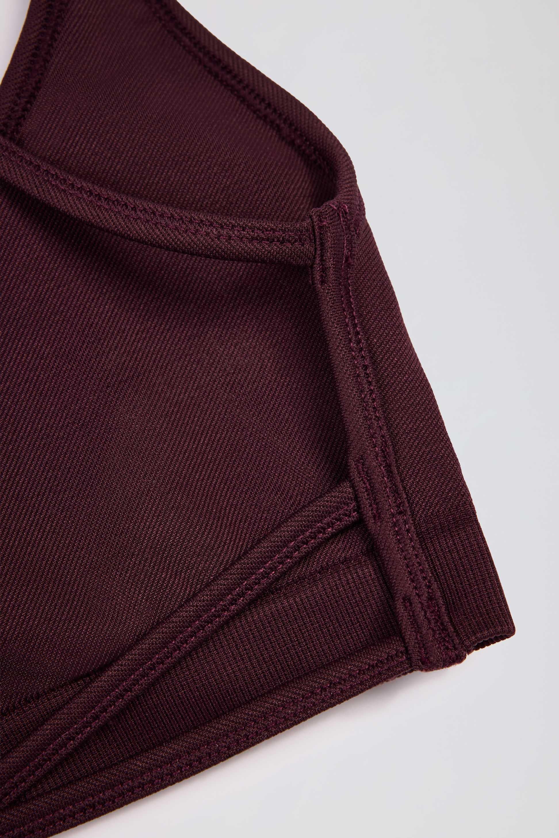 Super Sculpt Seamless Backless Sports Bra In Burgundy
