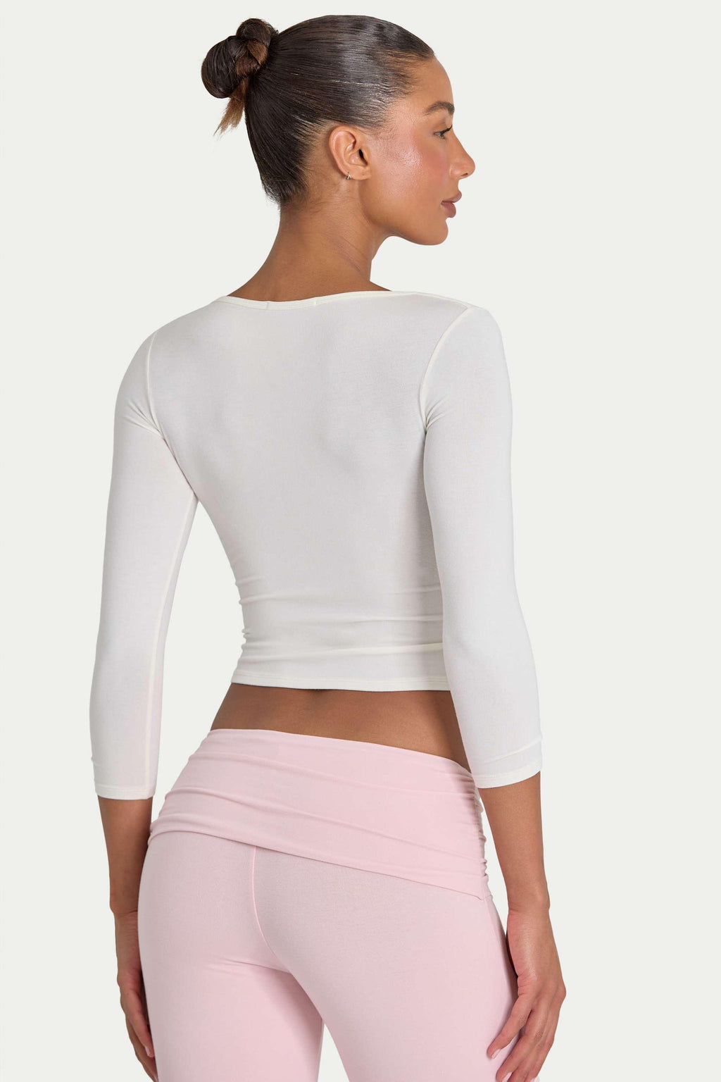 Buttercloud™ 3/4 Sleeve Top In Coconut
