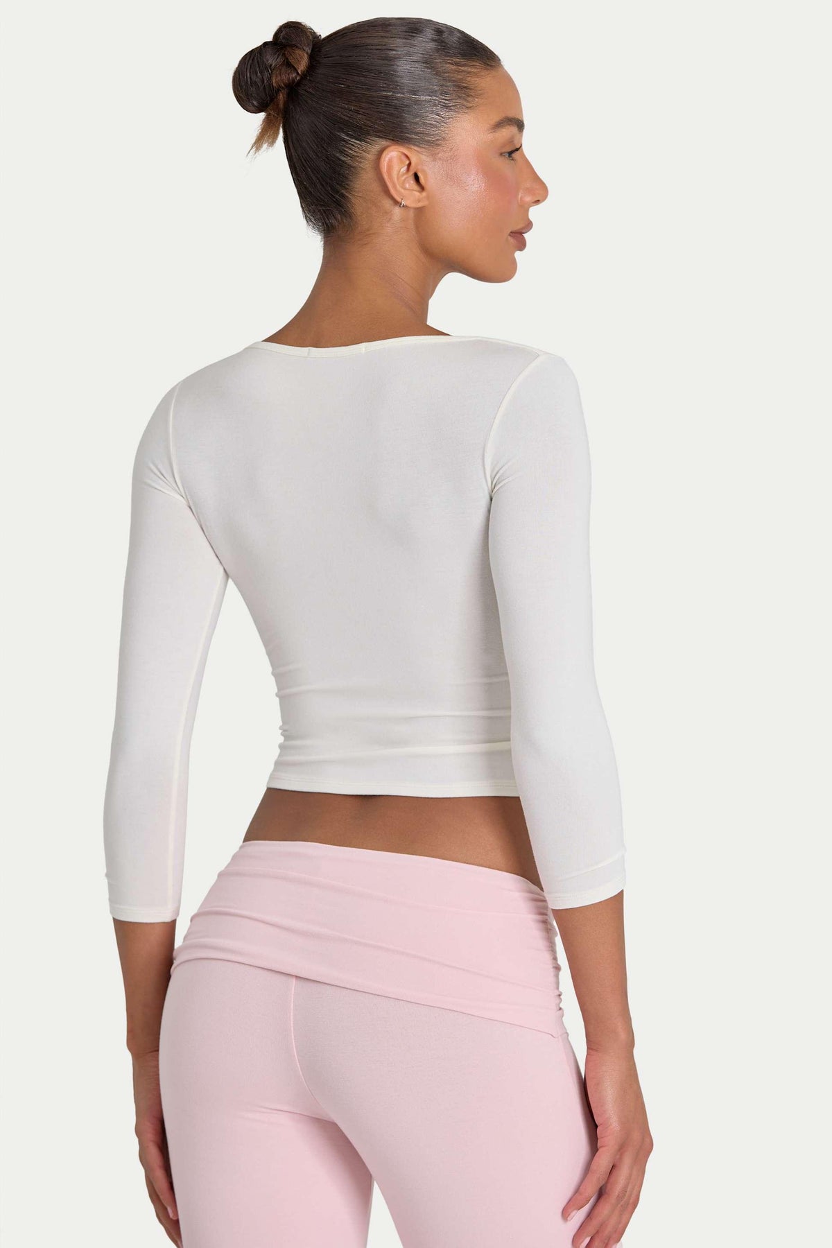Buttercloud™ 3/4 Sleeve Top In Coconut