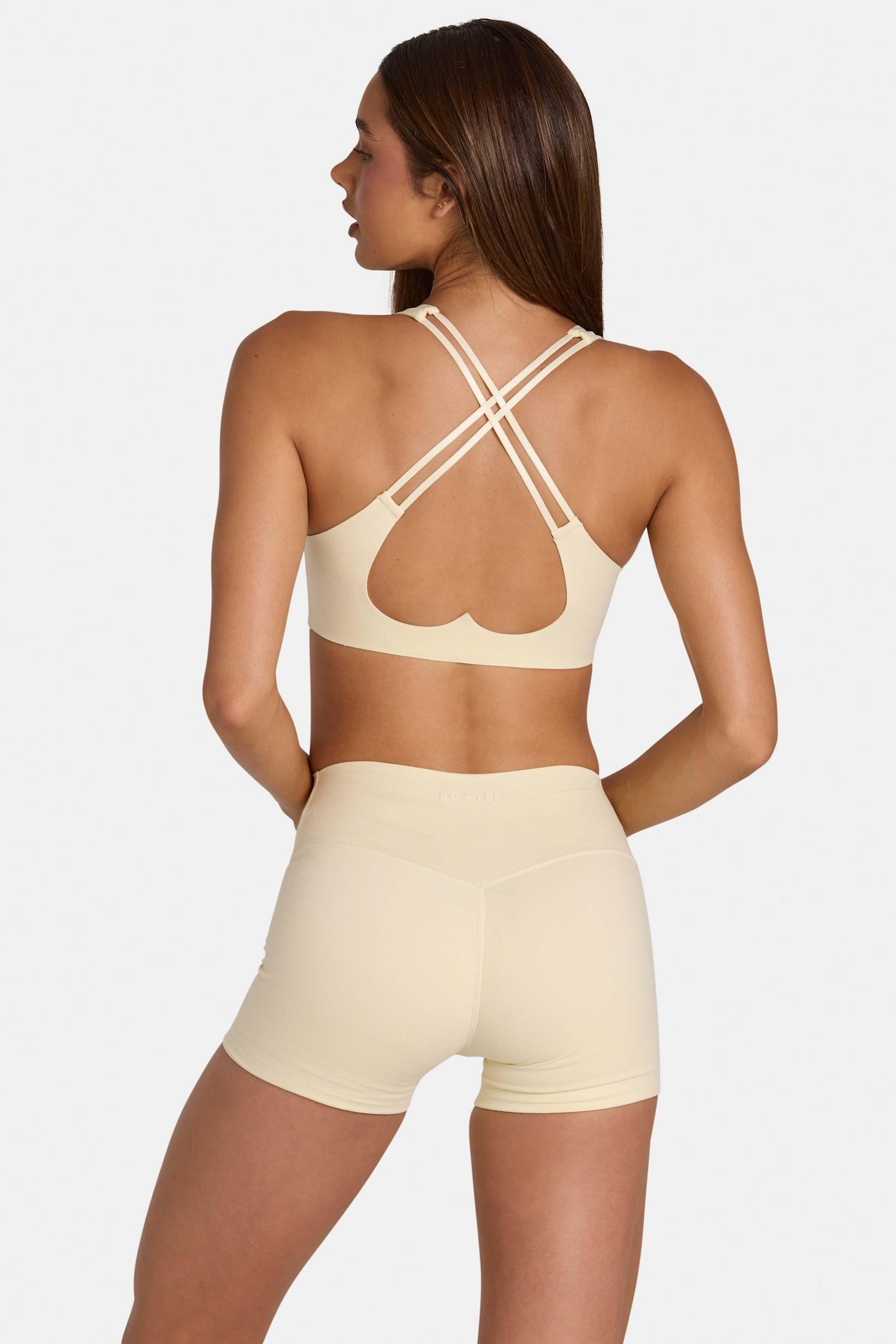 Soft Active Low-impact Sports Bra In Lemon Marl