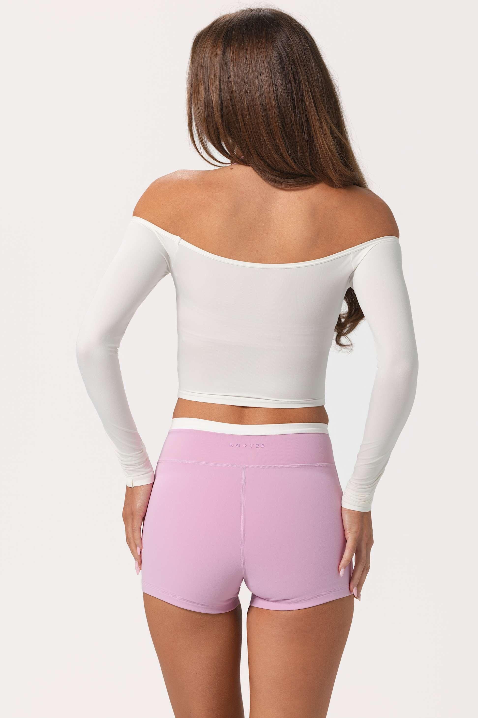 Soft Jersey Off-shoulder Top In Coconut