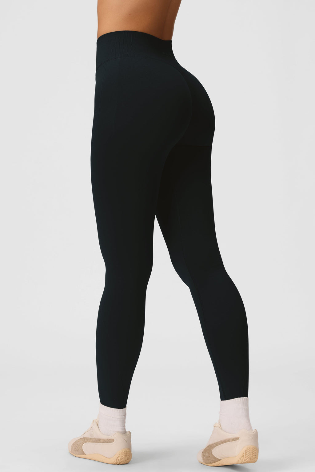 Seamless Full Length Leggings In Black