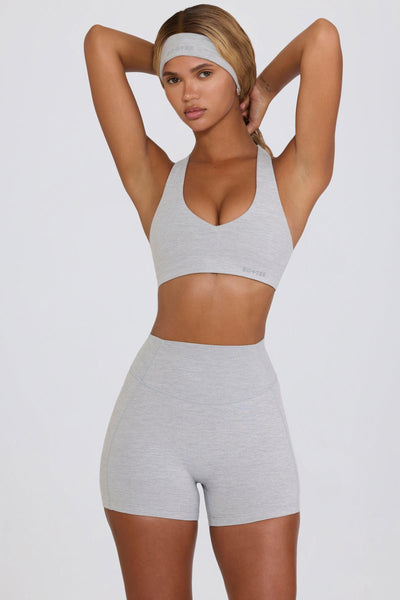 Soft Active Mini Shorts In Grey
