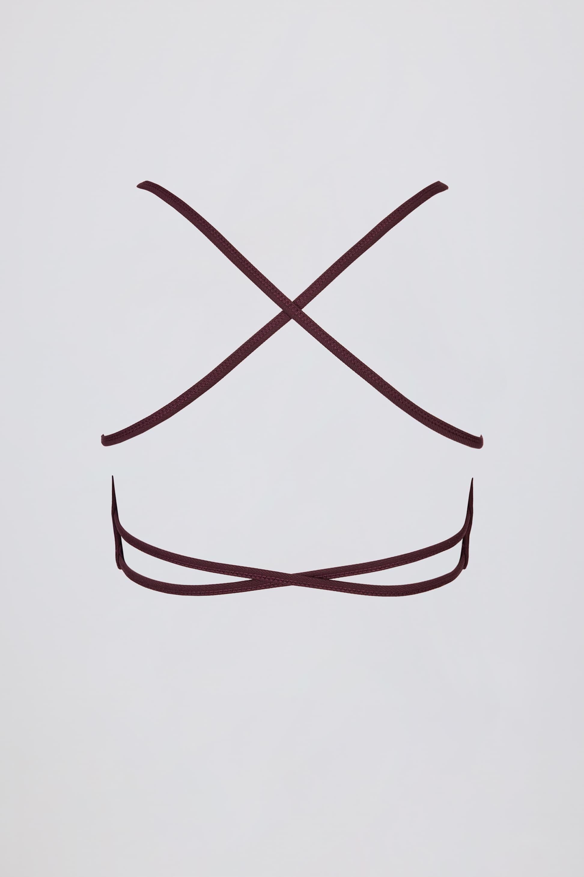 Super Sculpt Seamless Backless Sports Bra In Burgundy