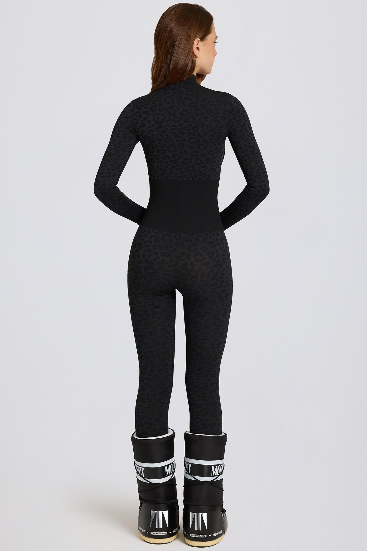 Thermal Base-layer Jumpsuit In Black Leopard