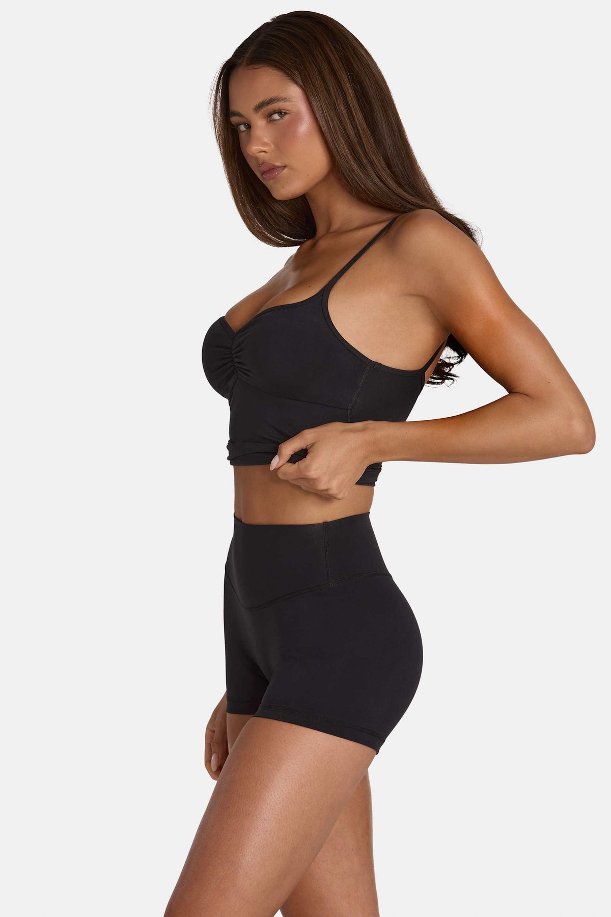 Soft Active Mini Shorts In Black