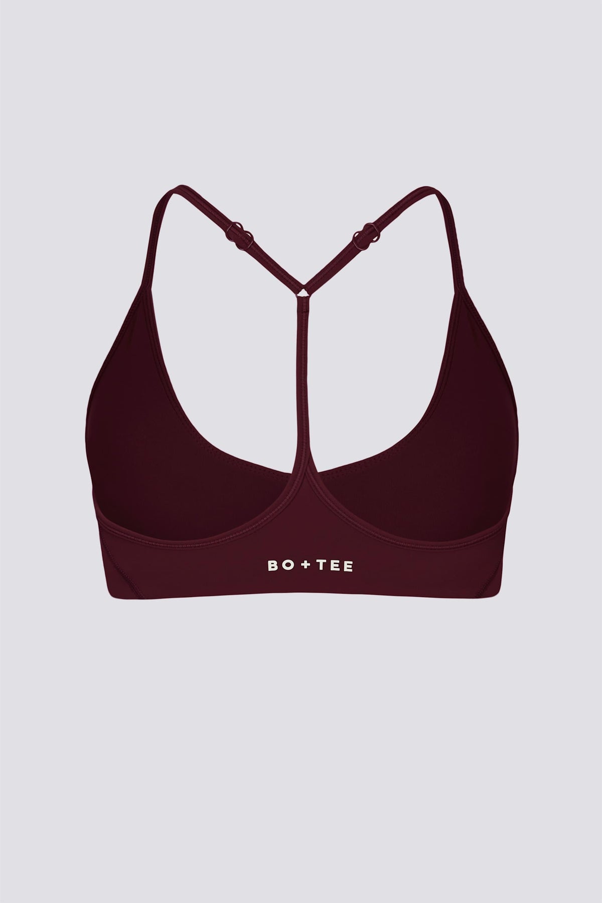 Soft Active Racerback Sports Bra In Burgundy