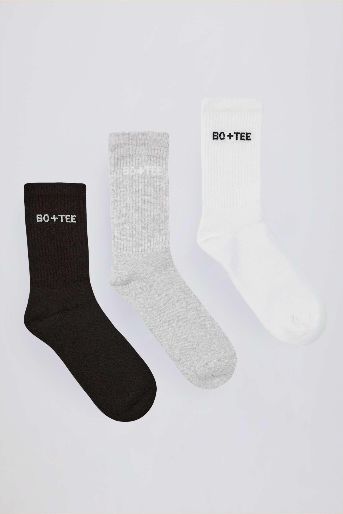 Ribbed Crew Sock Bundle In Multi