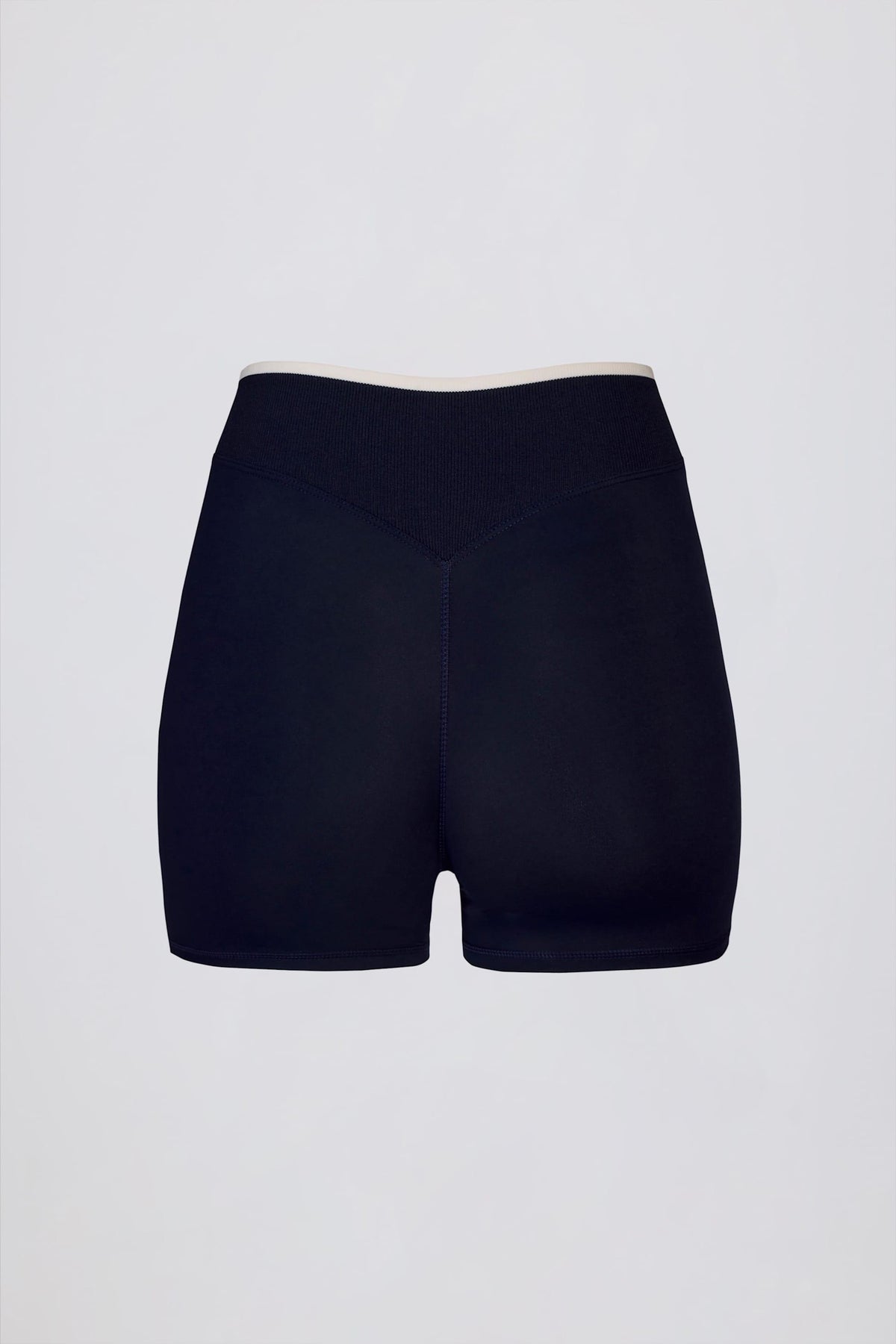 Soft Active Wrapover Contrast Mini Shorts In Classic Navy