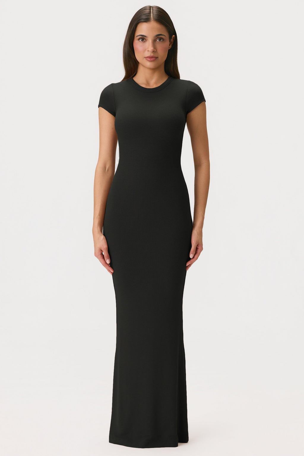 Buttercloud™ Cap Sleeve Maxi Dress In Black