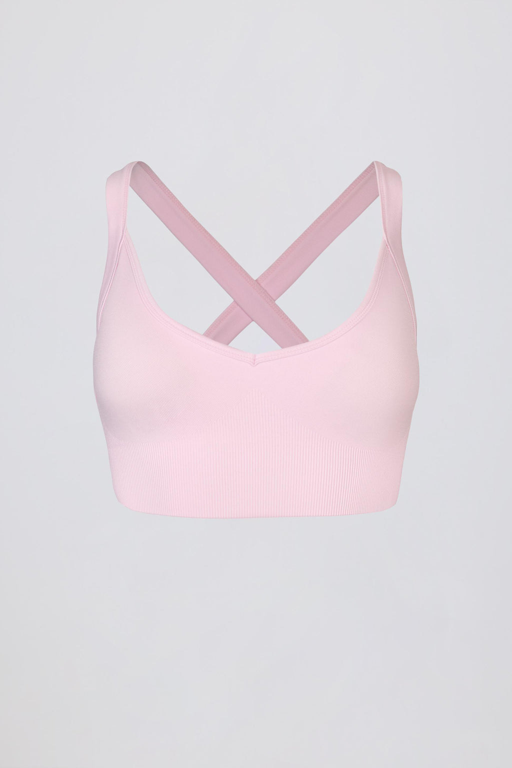Super Sculpt Seamless Crossback Sports Bra In Soft Pink