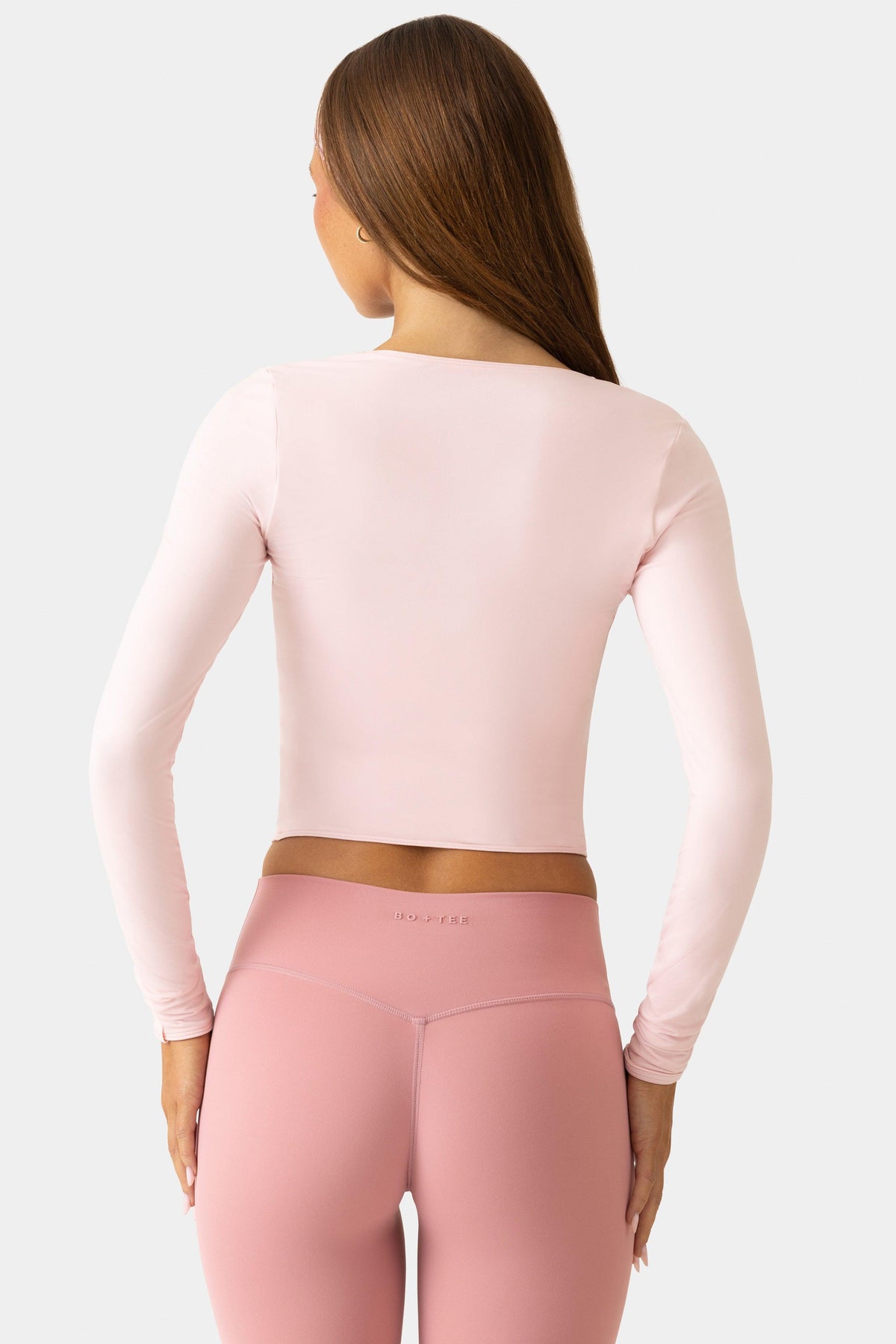 Soft Jersey Wrap Top In Soft Pink