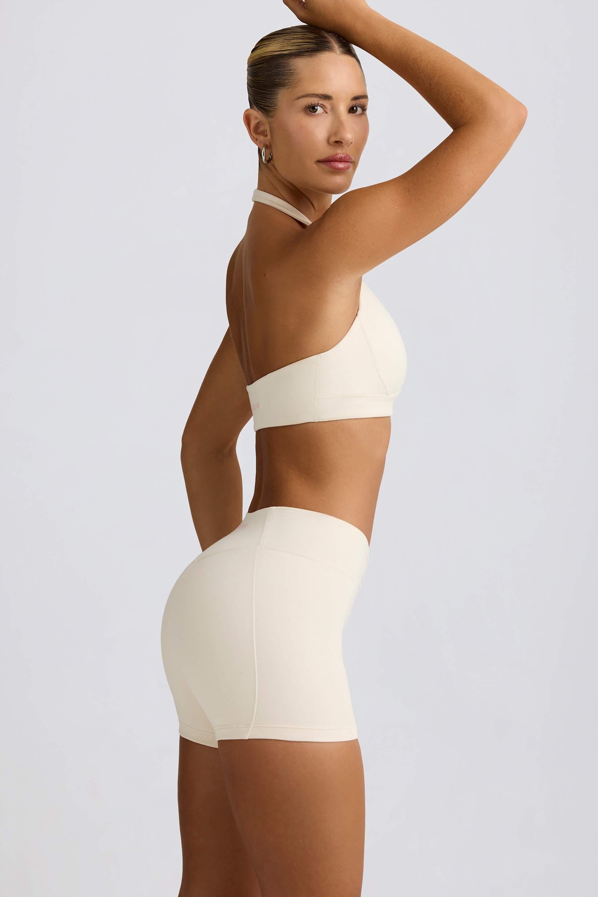 Ruched Mini Shorts In Vanilla