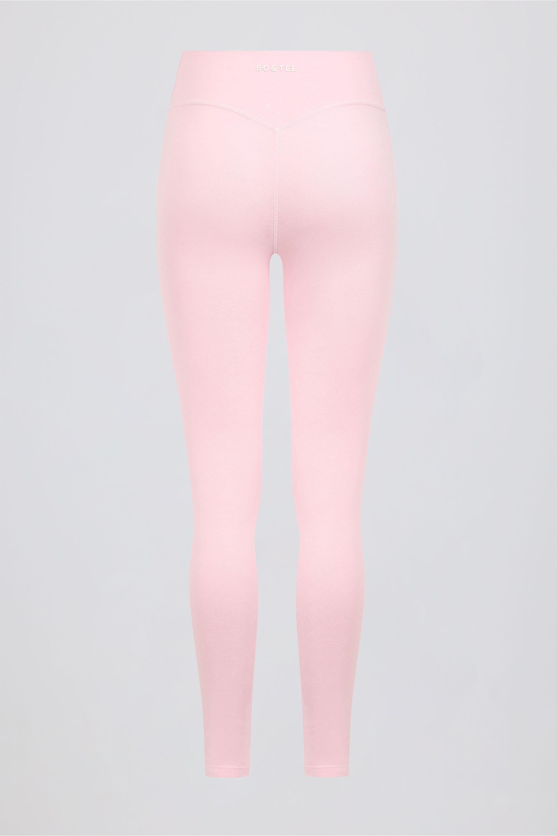 Brushed Jersey Ruched Mid-rise Leggings In Bloom