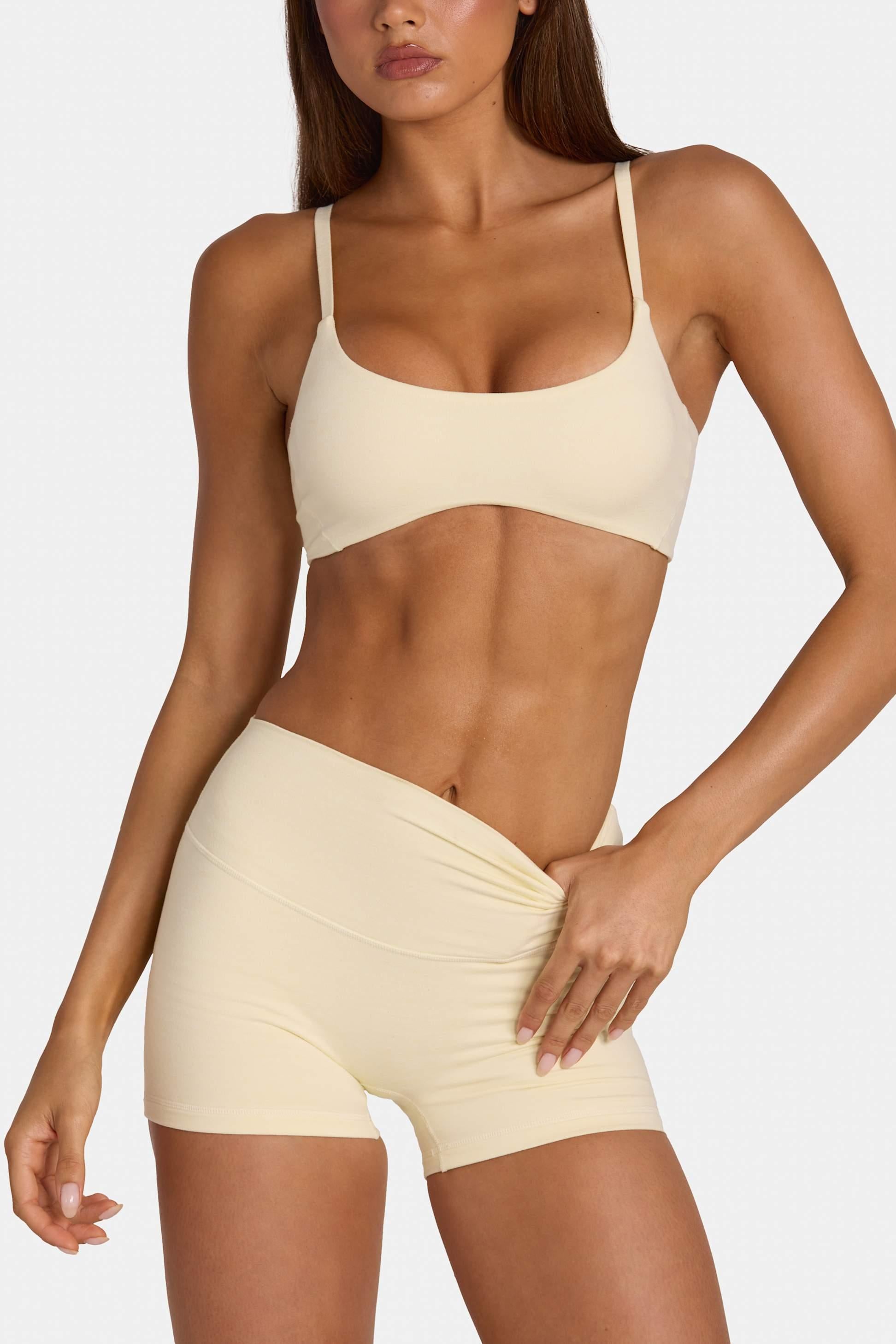 Soft Active Low-impact Sports Bra In Lemon Marl