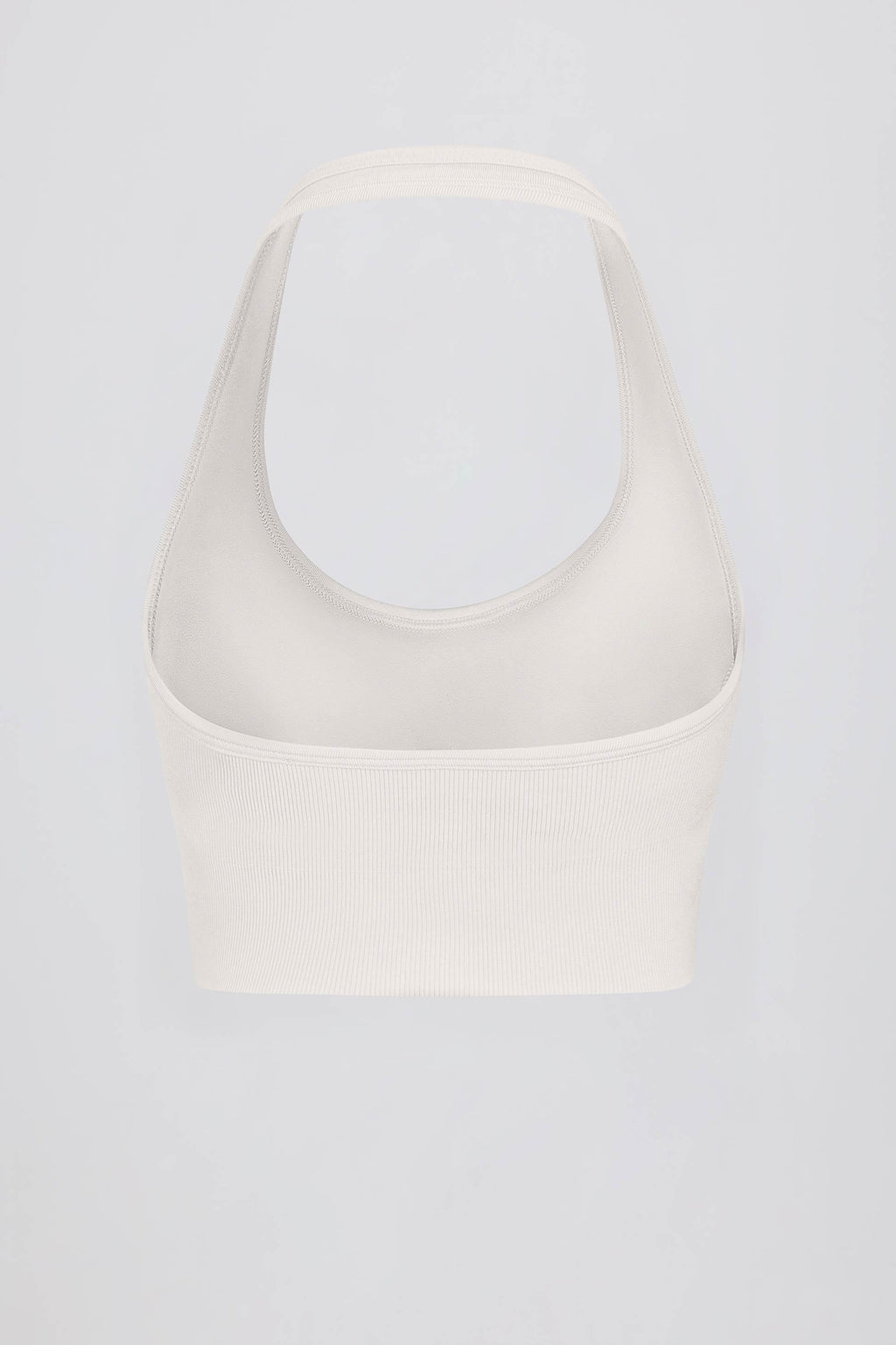 Define Luxe Halterneck Sports Bra In White
