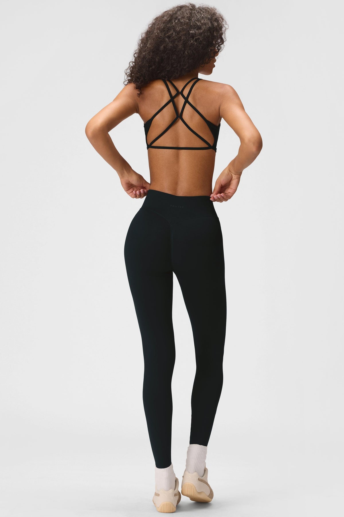 Seamless Full Length Leggings In Black