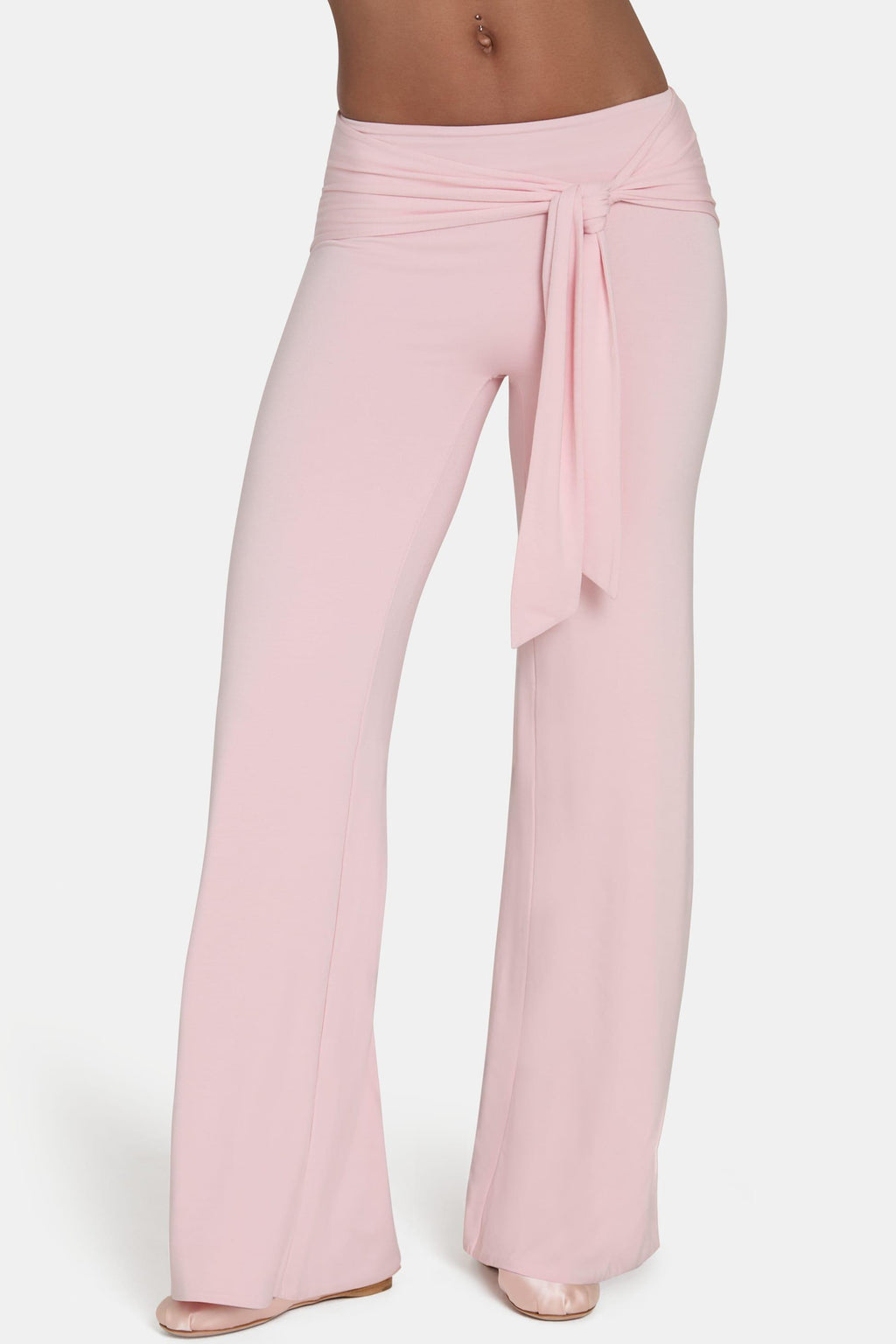 Buttercloud™ Tie-waist Wide-leg Trousers In Blush