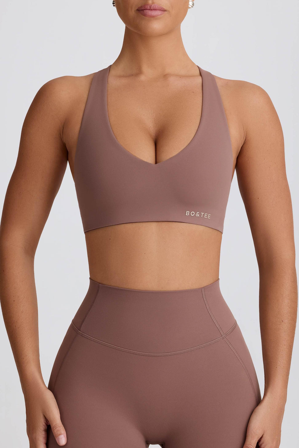 Soft Active Low-impact Sports Bra In Mocha