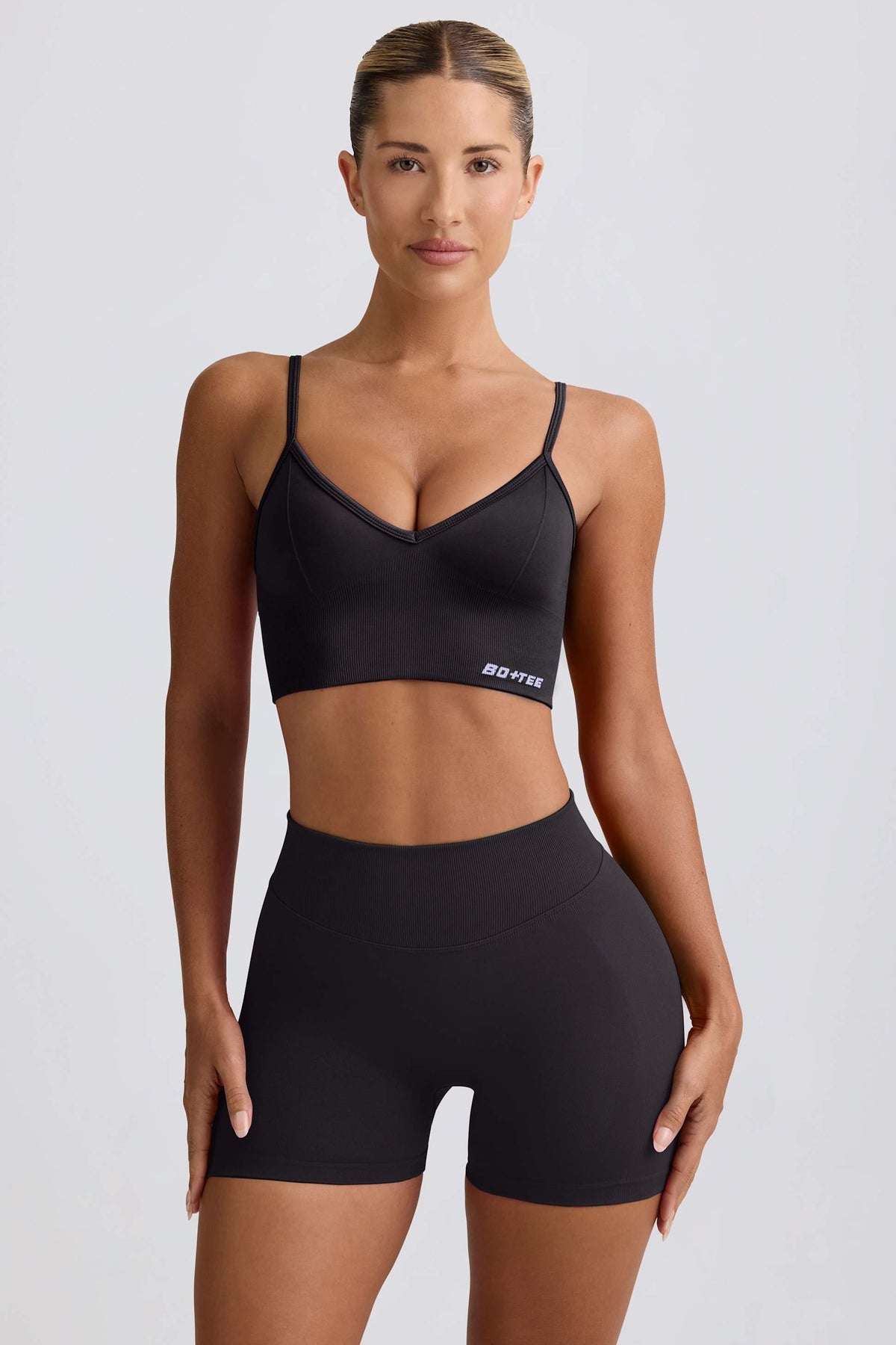 Define Luxe Mini Shorts In Black